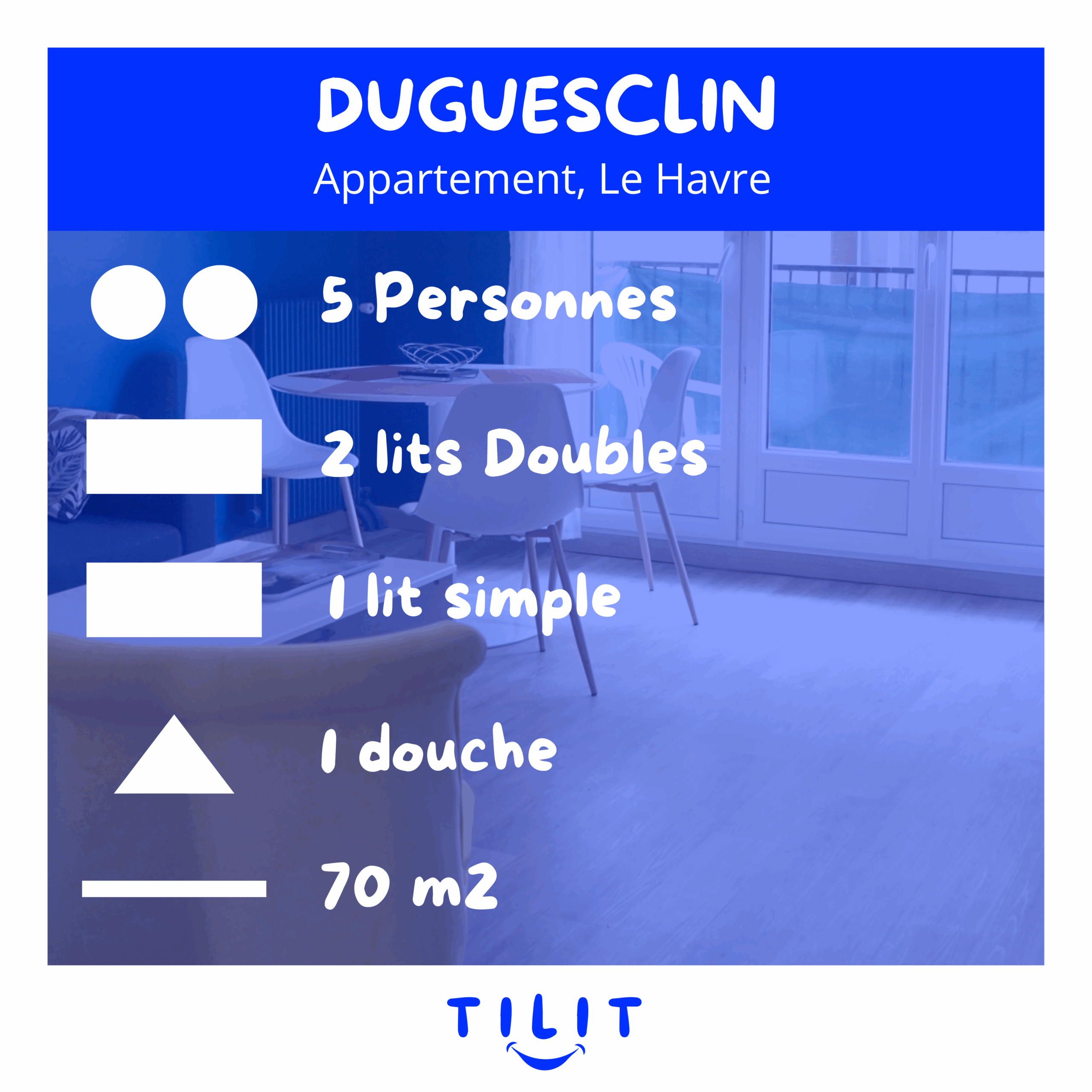 DUGUESCLIN : Grand Appartement 3 Chambres avec Petit Balcon en Centre-Ville du Havre, Proche Gare
