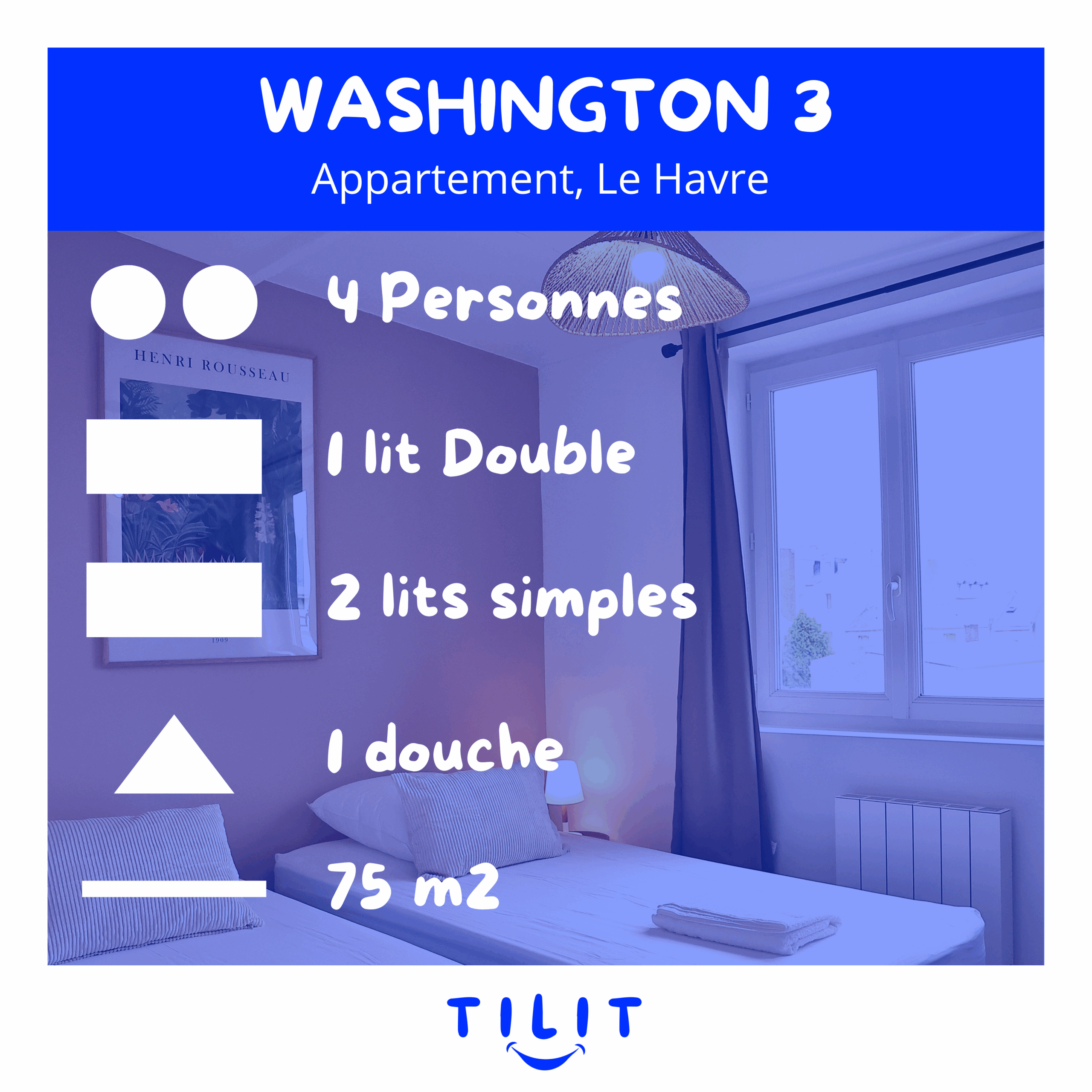 WASHINGTON 3 : Appartement pratique et convivial, idéal pour accueillir 4 à 6 personnes.
