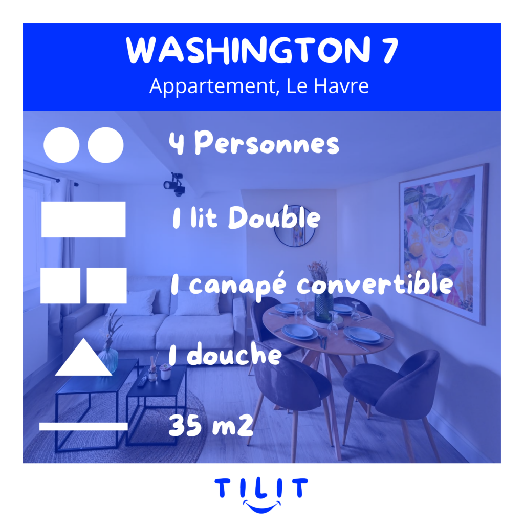WASHINGTON 7 : Un logement au calme, à proximité des commerces et transports, idéal pour un séjour pro.